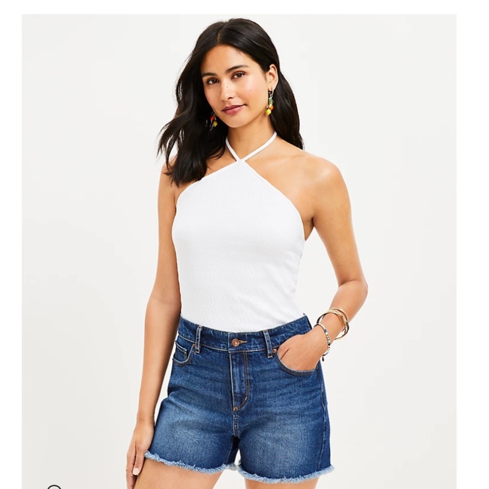 LOFT Smocked Halter Top NWT - Medium
